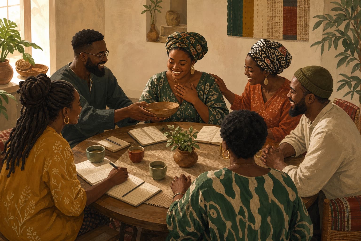A West African community circle honouring the roots of Osusu